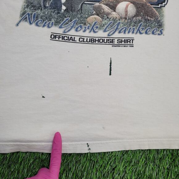 Vintage 1998 New-York Yankees Baggy Shirt XL 26x28 World-Series - Picture 9 of 16